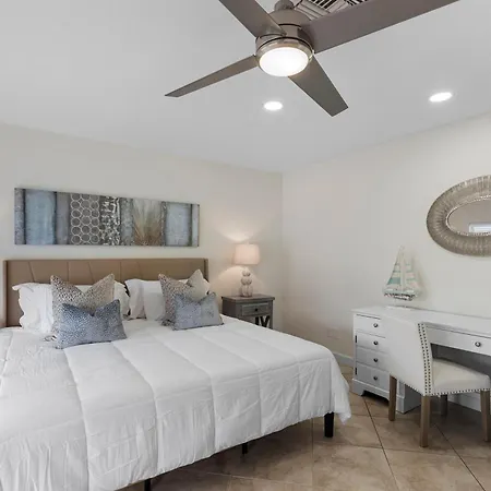 Aqua Blue! Only 1 Mile To The Beach! Heated Pool, Fenced In Yard & Pet Friendly!